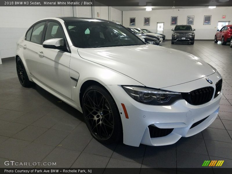 Mineral White Metallic / Black 2018 BMW M3 Sedan