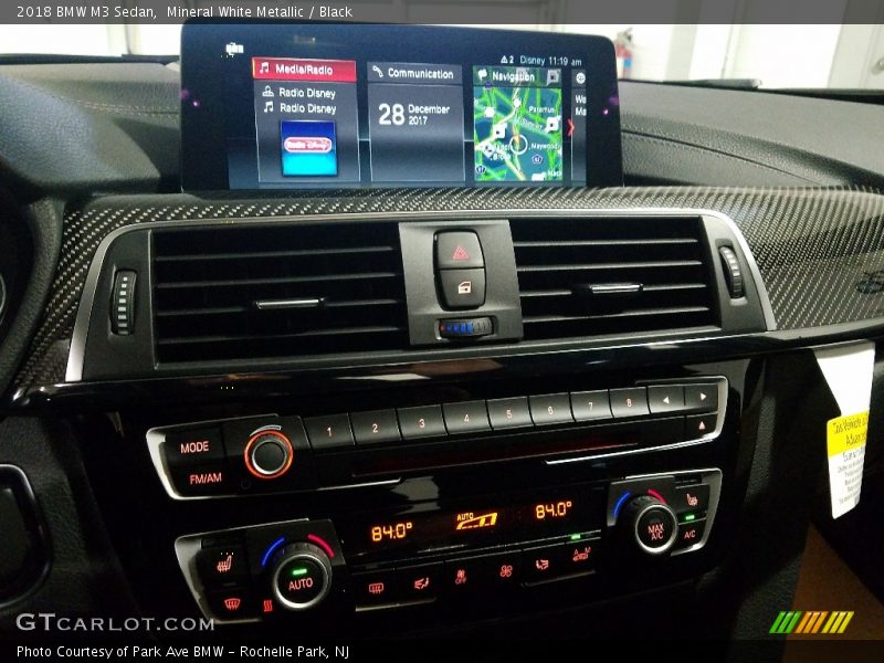 Mineral White Metallic / Black 2018 BMW M3 Sedan