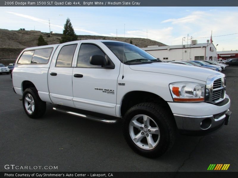 Bright White / Medium Slate Gray 2006 Dodge Ram 1500 SLT Quad Cab 4x4