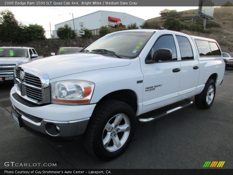 Bright White / Medium Slate Gray 2006 Dodge Ram 1500 SLT Quad Cab 4x4