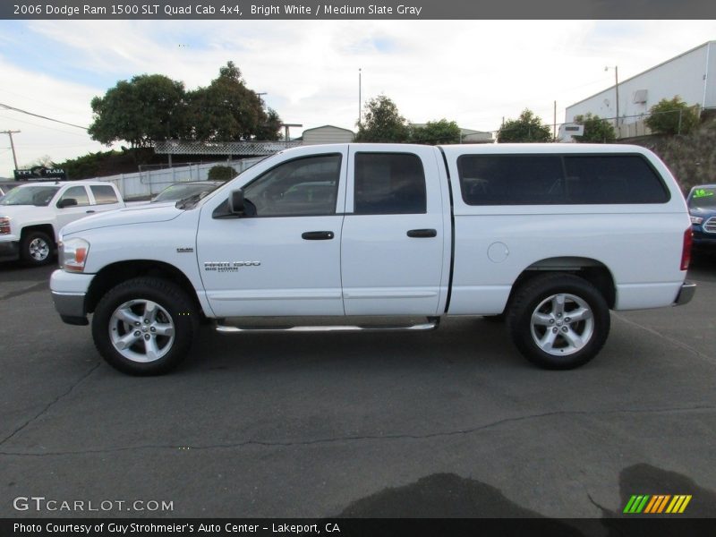 Bright White / Medium Slate Gray 2006 Dodge Ram 1500 SLT Quad Cab 4x4