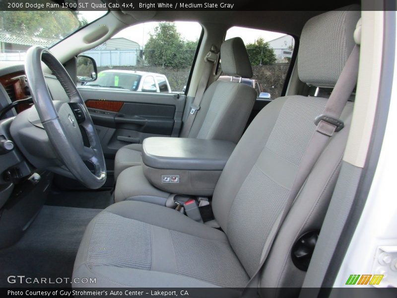Bright White / Medium Slate Gray 2006 Dodge Ram 1500 SLT Quad Cab 4x4