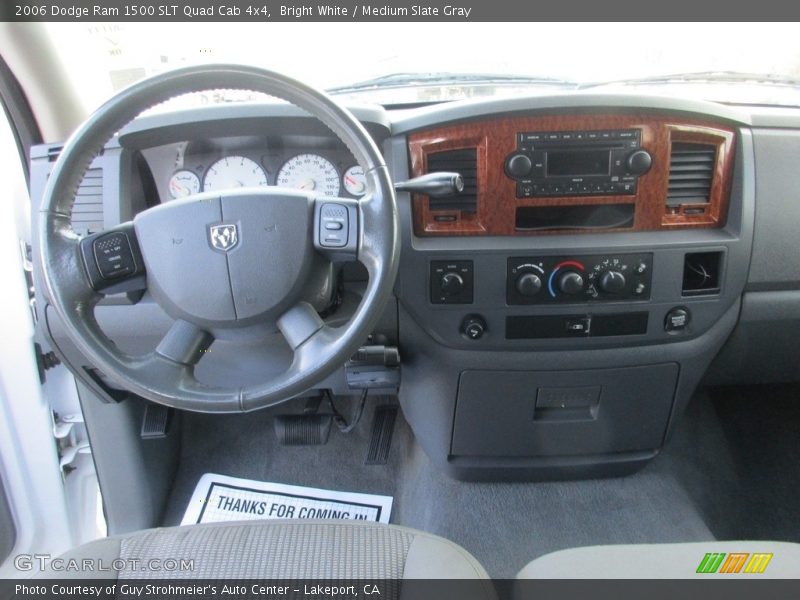 Bright White / Medium Slate Gray 2006 Dodge Ram 1500 SLT Quad Cab 4x4