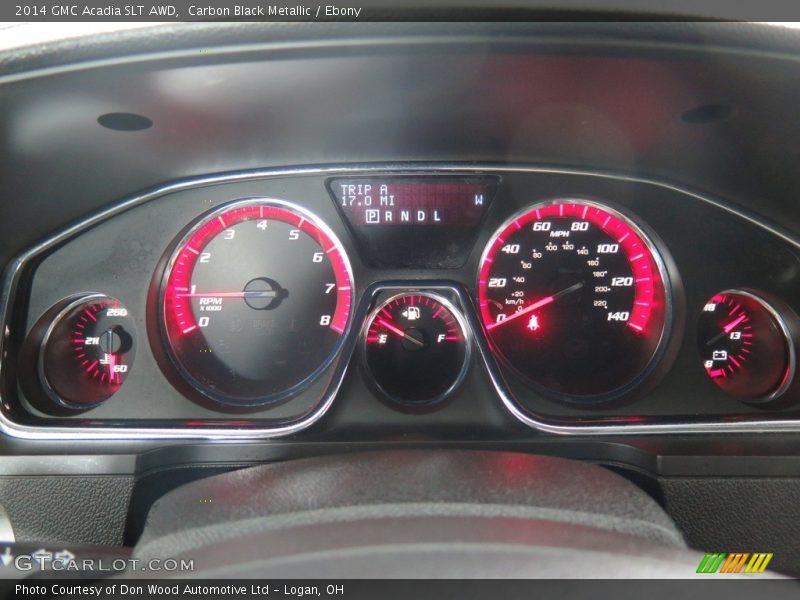 Carbon Black Metallic / Ebony 2014 GMC Acadia SLT AWD