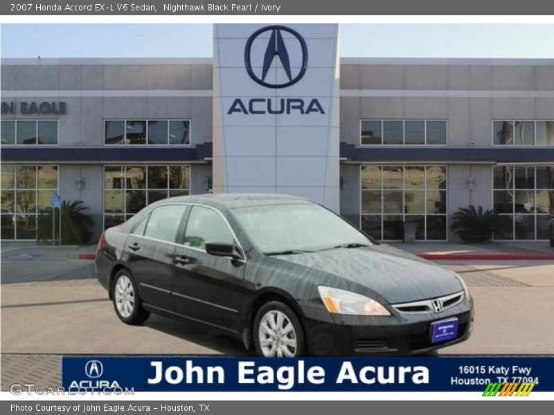 Nighthawk Black Pearl / Ivory 2007 Honda Accord EX-L V6 Sedan