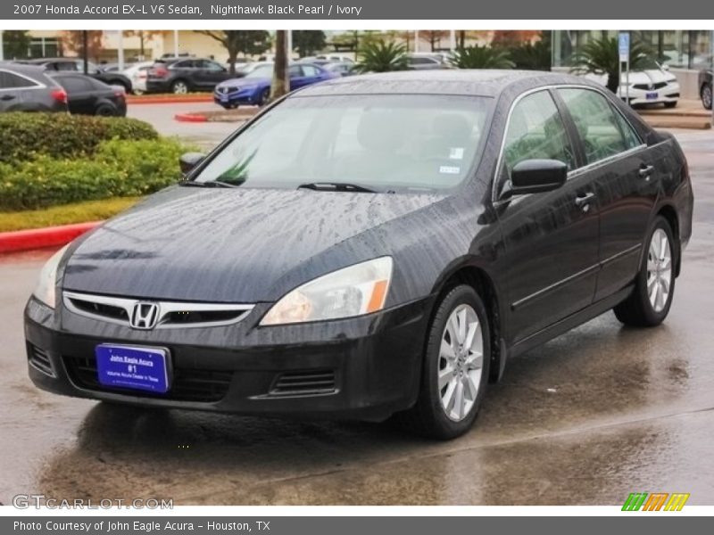 Nighthawk Black Pearl / Ivory 2007 Honda Accord EX-L V6 Sedan