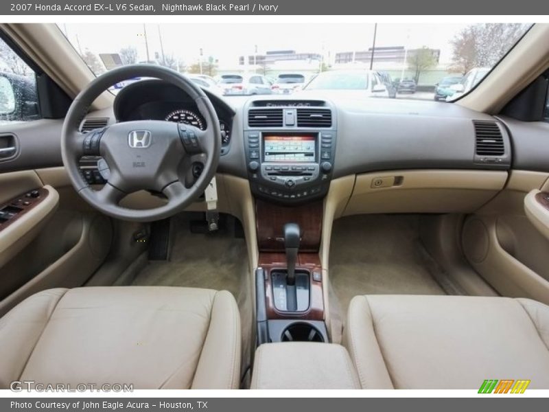 Nighthawk Black Pearl / Ivory 2007 Honda Accord EX-L V6 Sedan