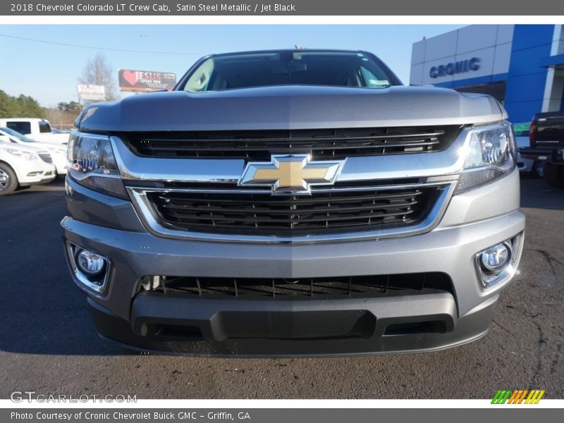 Satin Steel Metallic / Jet Black 2018 Chevrolet Colorado LT Crew Cab