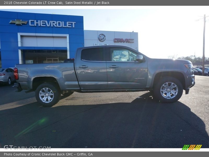 Satin Steel Metallic / Jet Black 2018 Chevrolet Colorado LT Crew Cab