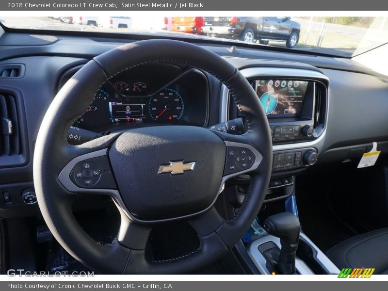 Satin Steel Metallic / Jet Black 2018 Chevrolet Colorado LT Crew Cab