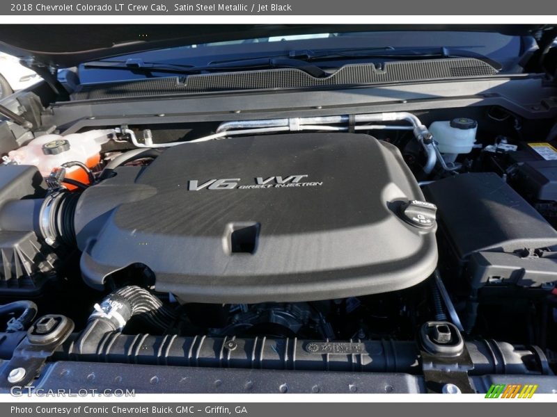 Satin Steel Metallic / Jet Black 2018 Chevrolet Colorado LT Crew Cab