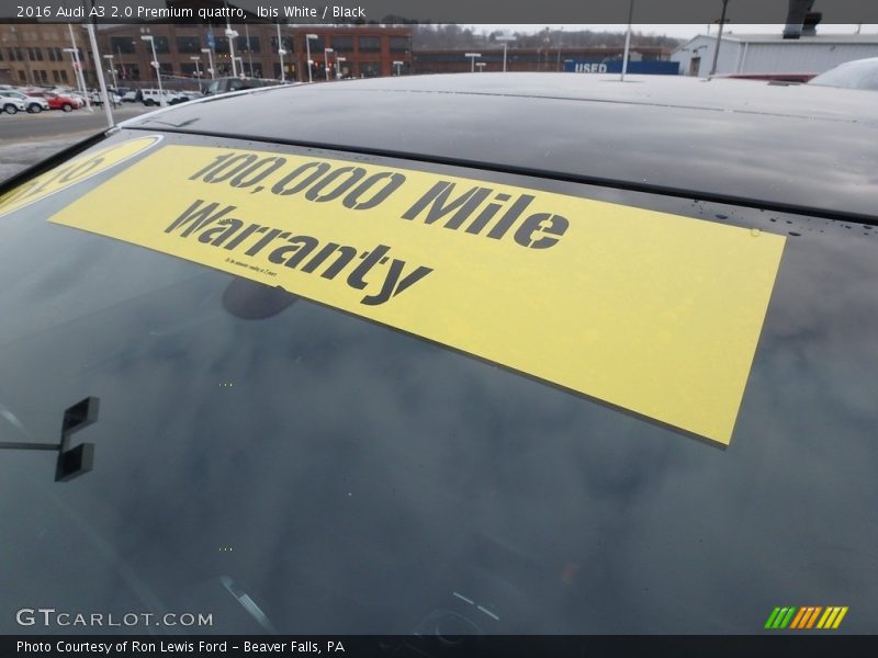 Ibis White / Black 2016 Audi A3 2.0 Premium quattro