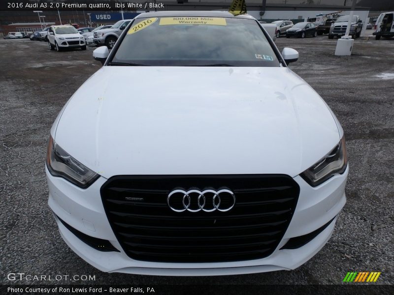 Ibis White / Black 2016 Audi A3 2.0 Premium quattro