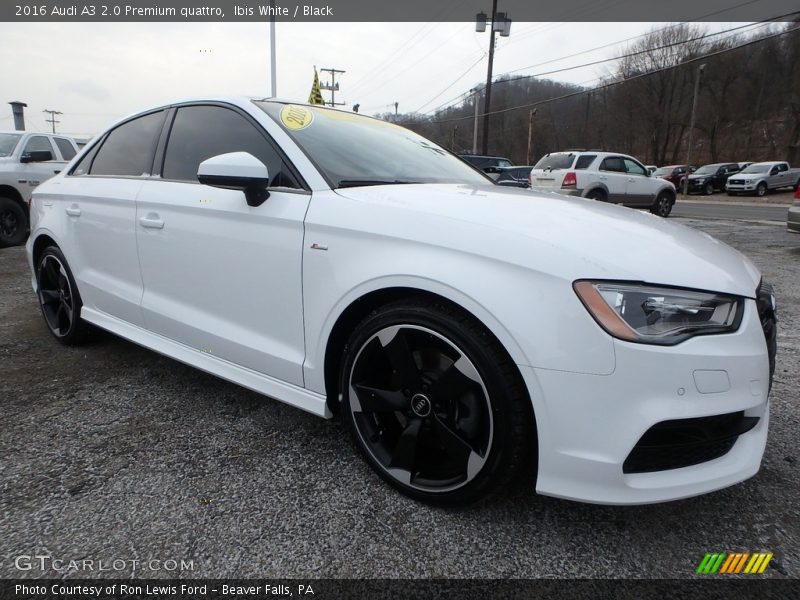Ibis White / Black 2016 Audi A3 2.0 Premium quattro
