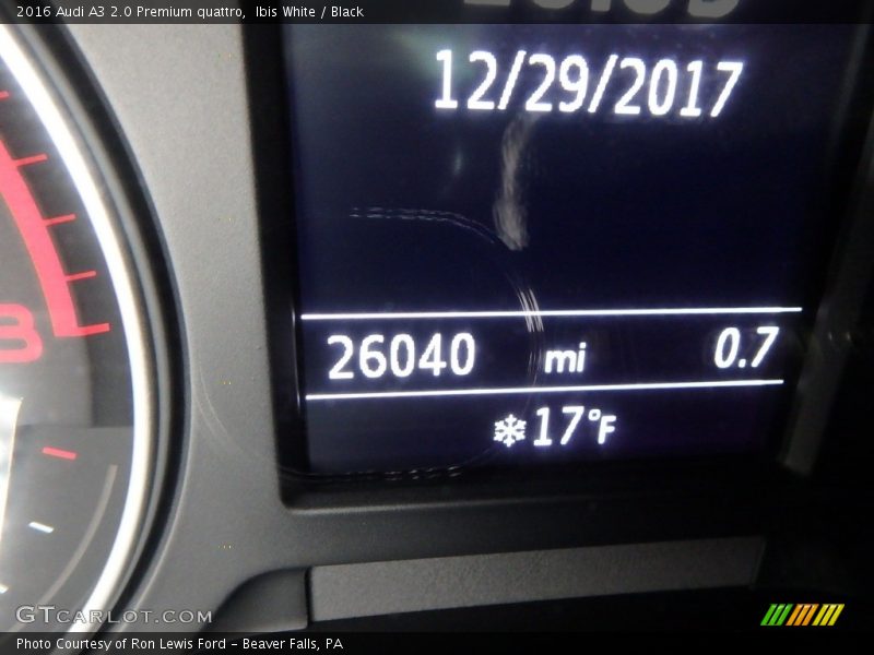 Ibis White / Black 2016 Audi A3 2.0 Premium quattro