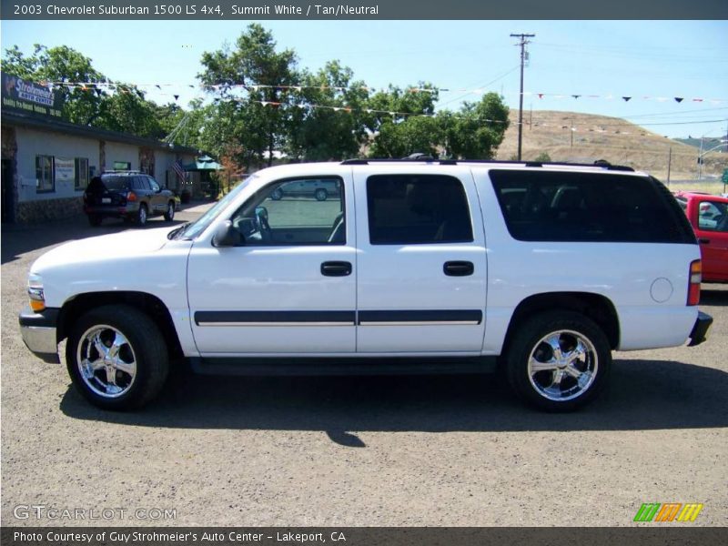 Summit White / Tan/Neutral 2003 Chevrolet Suburban 1500 LS 4x4