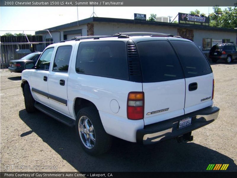 Summit White / Tan/Neutral 2003 Chevrolet Suburban 1500 LS 4x4