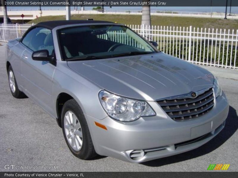 Bright Silver Metallic / Dark Slate Gray/Light Slate Gray 2008 Chrysler Sebring LX Convertible