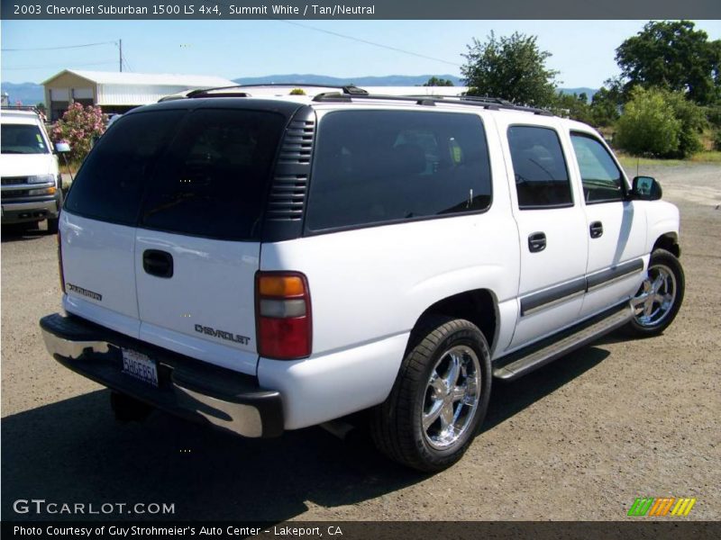 Summit White / Tan/Neutral 2003 Chevrolet Suburban 1500 LS 4x4