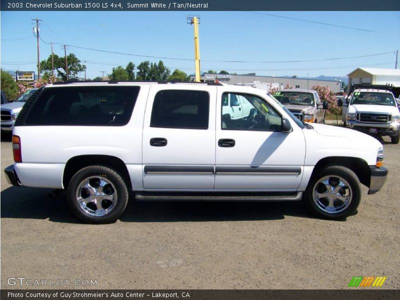 Summit White / Tan/Neutral 2003 Chevrolet Suburban 1500 LS 4x4