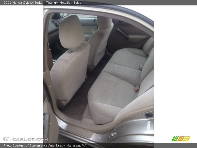 Titanium Metallic / Beige 2001 Honda Civic LX Sedan