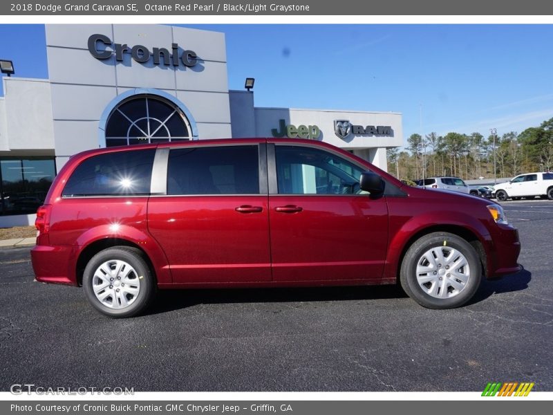 Octane Red Pearl / Black/Light Graystone 2018 Dodge Grand Caravan SE