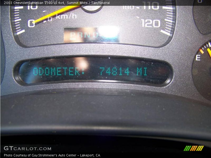 Summit White / Tan/Neutral 2003 Chevrolet Suburban 1500 LS 4x4