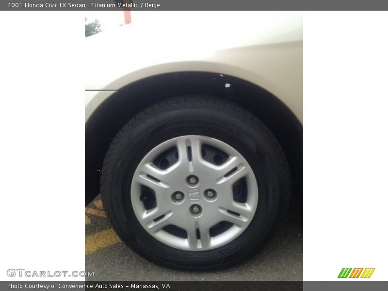 Titanium Metallic / Beige 2001 Honda Civic LX Sedan
