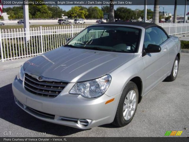 Bright Silver Metallic / Dark Slate Gray/Light Slate Gray 2008 Chrysler Sebring LX Convertible