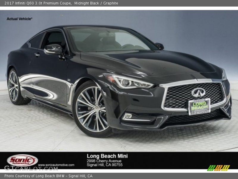Midnight Black / Graphite 2017 Infiniti Q60 3.0t Premium Coupe