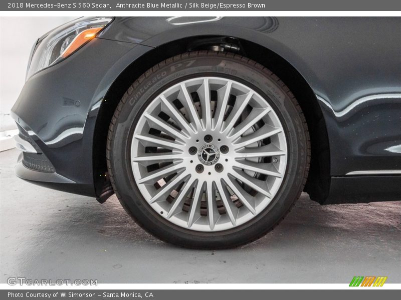 Anthracite Blue Metallic / Silk Beige/Espresso Brown 2018 Mercedes-Benz S 560 Sedan