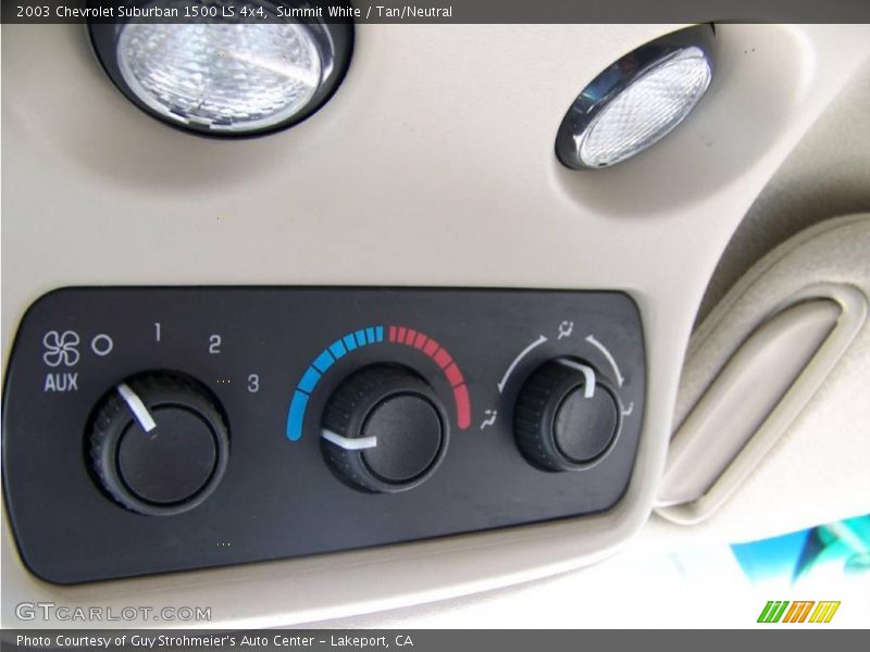 Summit White / Tan/Neutral 2003 Chevrolet Suburban 1500 LS 4x4