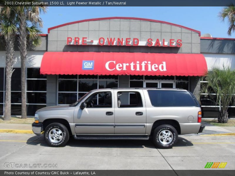 Light Pewter Metallic / Tan/Neutral 2003 Chevrolet Suburban 1500 LS