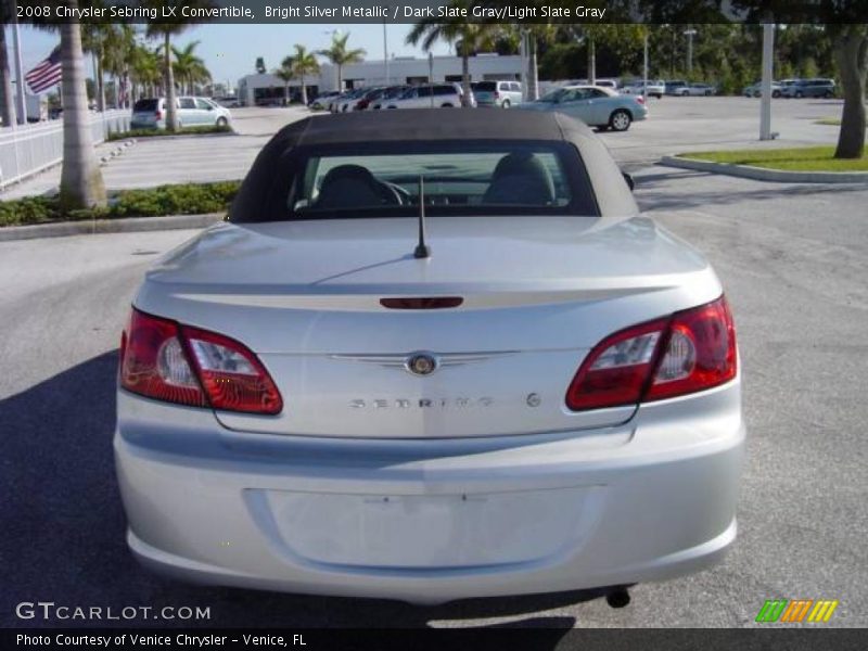 Bright Silver Metallic / Dark Slate Gray/Light Slate Gray 2008 Chrysler Sebring LX Convertible