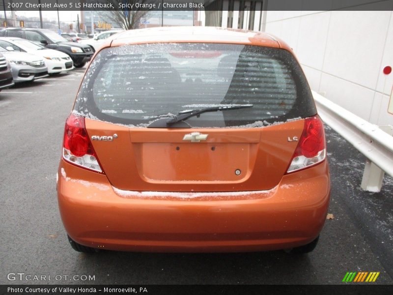 Spicy Orange / Charcoal Black 2007 Chevrolet Aveo 5 LS Hatchback