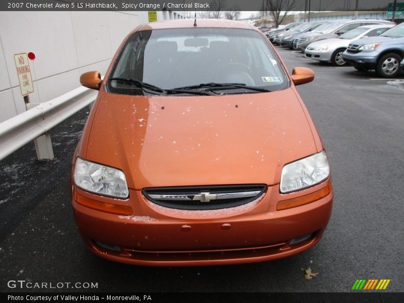 Spicy Orange / Charcoal Black 2007 Chevrolet Aveo 5 LS Hatchback