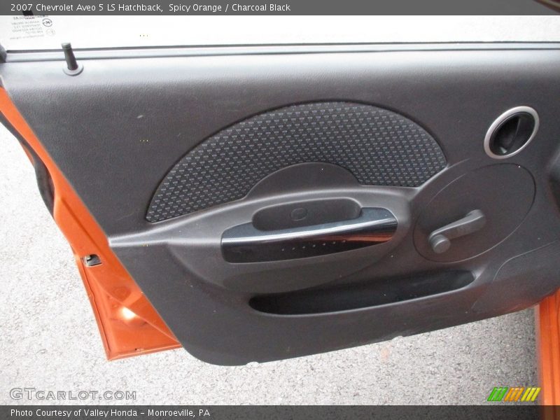 Spicy Orange / Charcoal Black 2007 Chevrolet Aveo 5 LS Hatchback