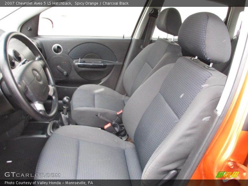 Spicy Orange / Charcoal Black 2007 Chevrolet Aveo 5 LS Hatchback