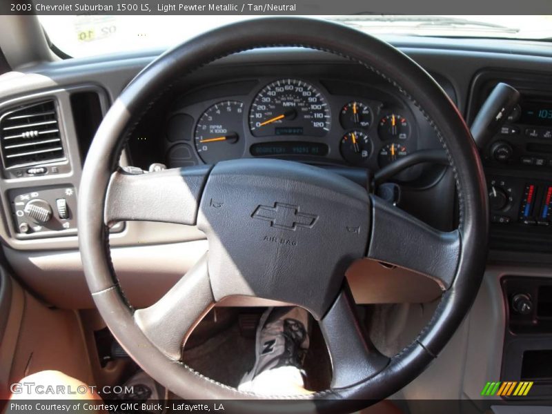 Light Pewter Metallic / Tan/Neutral 2003 Chevrolet Suburban 1500 LS