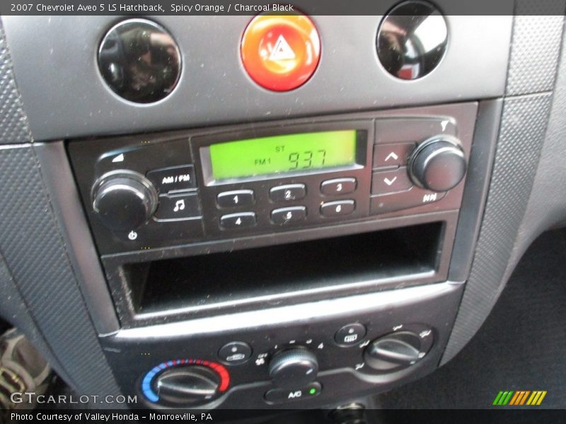 Spicy Orange / Charcoal Black 2007 Chevrolet Aveo 5 LS Hatchback