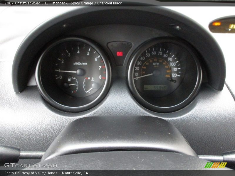 Spicy Orange / Charcoal Black 2007 Chevrolet Aveo 5 LS Hatchback
