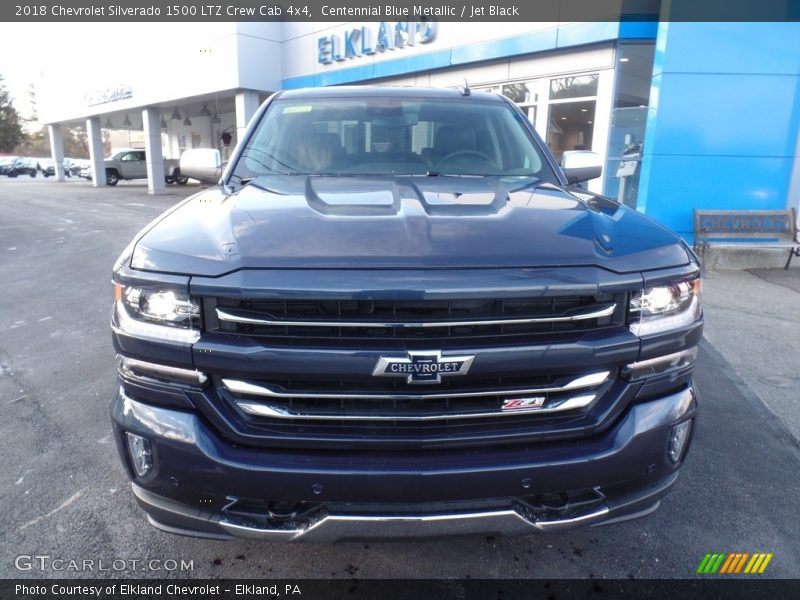 Centennial Blue Metallic / Jet Black 2018 Chevrolet Silverado 1500 LTZ Crew Cab 4x4