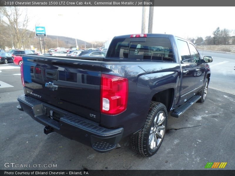 Centennial Blue Metallic / Jet Black 2018 Chevrolet Silverado 1500 LTZ Crew Cab 4x4