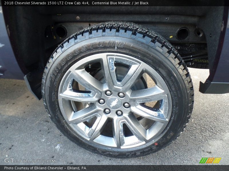 Centennial Blue Metallic / Jet Black 2018 Chevrolet Silverado 1500 LTZ Crew Cab 4x4