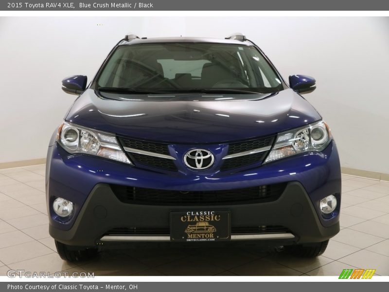Blue Crush Metallic / Black 2015 Toyota RAV4 XLE