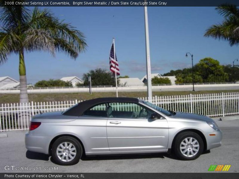 Bright Silver Metallic / Dark Slate Gray/Light Slate Gray 2008 Chrysler Sebring LX Convertible
