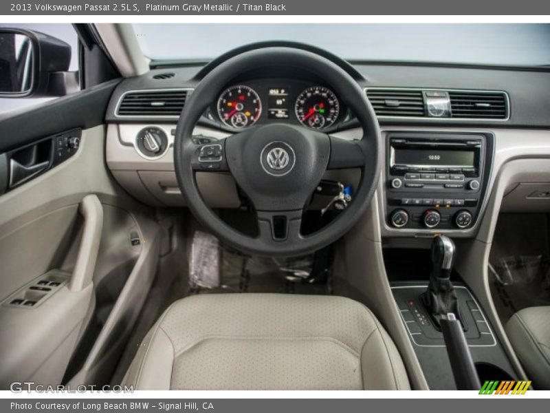 Platinum Gray Metallic / Titan Black 2013 Volkswagen Passat 2.5L S