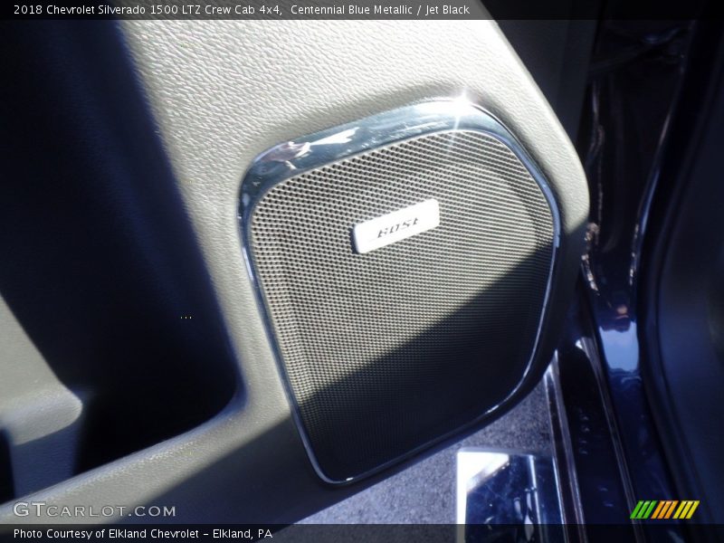 Centennial Blue Metallic / Jet Black 2018 Chevrolet Silverado 1500 LTZ Crew Cab 4x4