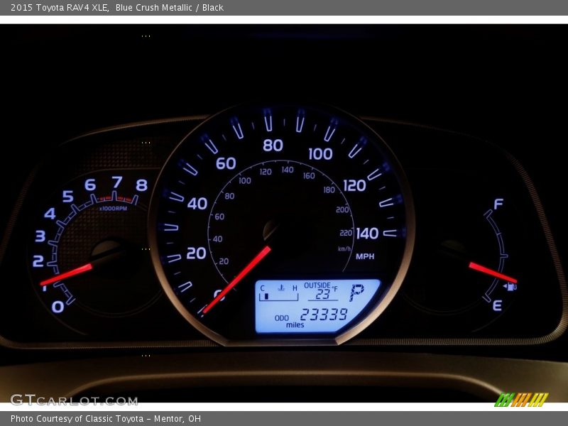 Blue Crush Metallic / Black 2015 Toyota RAV4 XLE
