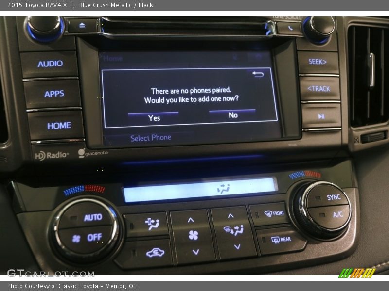 Blue Crush Metallic / Black 2015 Toyota RAV4 XLE